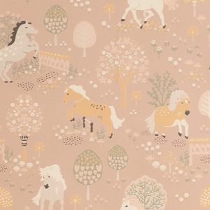 Behangstaal Paarden behang kinderkamer | Majvillan | My sweet pony dreamy – roze