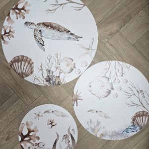 Muurcirkel set 60-50-40cm schildpad