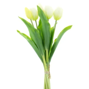Kunst tulpen ‘real touch’ 5 stuks 36 cm – wit
