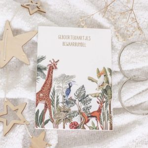 Geboortekaartjes bewaarbundel Jungle giraf