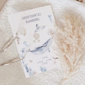 Geboortekaartjes bewaarbundel Walvis