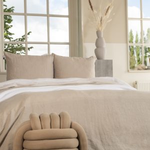 100% linnen dekbedset zand