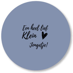 Muurcirkel Een heel lief klein Jongetje Blauw