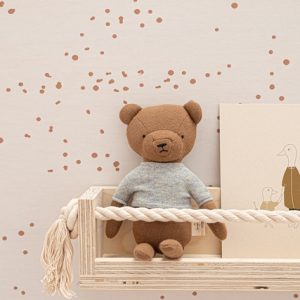 Stippen behang | Bibelotte | Behang Dottig – bruin