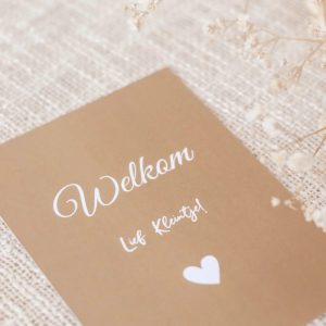 Wenskaart Welkom lief kleintje