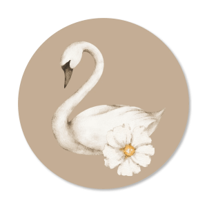 Muurcirkel zwaan taupe