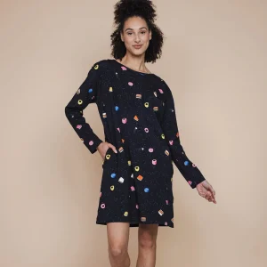 Drop It Long Sleeve Dress Dames