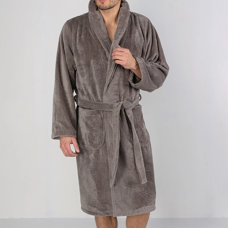 Badjas heren Teddy – Slate Grey