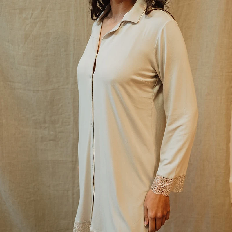 Jasmine Nightshirt Nougat - Afbeelding 4