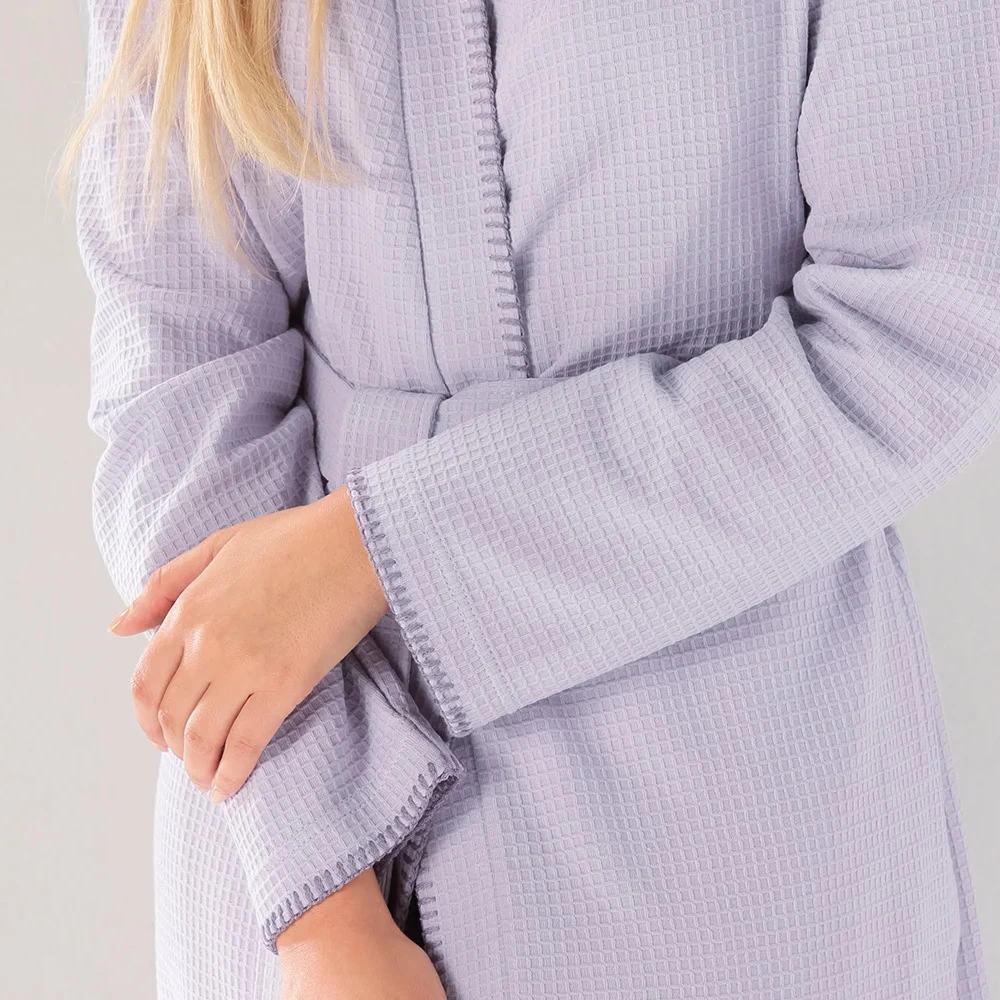 Wafel badjas dames – Quartz - Afbeelding 4